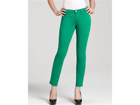 J Brand Luxe Twill Skinny Jeans In Emerald In Emerald Green Green Lyst