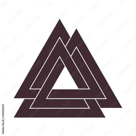 Vector Triangle Illustration Valknut The Symbol Of Germanic Paganism