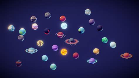 Polylow Sci Fi Planets Preview 3d Model By Dinv 98149b7