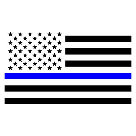 Thin Blue Line American Flag Law Enforcement Car Window