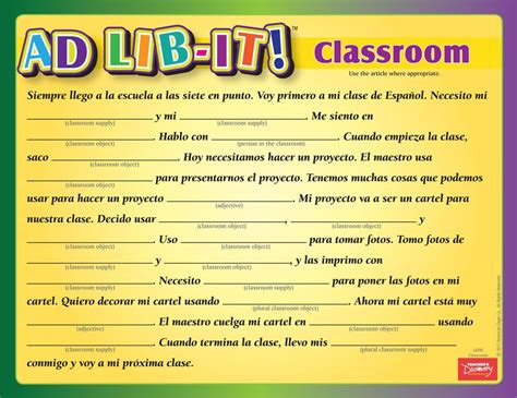 Ad Lib It™ Is Our Kwiksheet Version Of Mad Libs Students Partner Up To