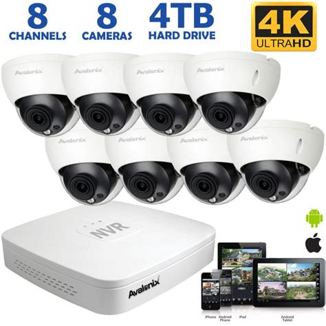 Ultimate 8 Channel 4k Nvr System With 8 Outdoor 8mp Dome Ip Cameras