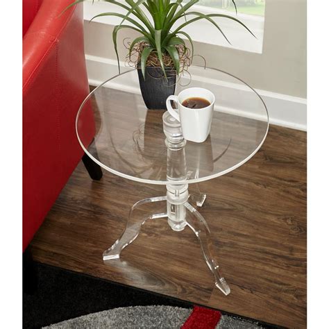 Linon acrylic end table with curvy legs, 20 inches tall, multiple colors walmart usa. Clear Acrylic End Table-65036ACR01U - The Home Depot