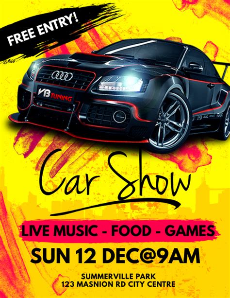 Car Show Flyer Template Postermywall
