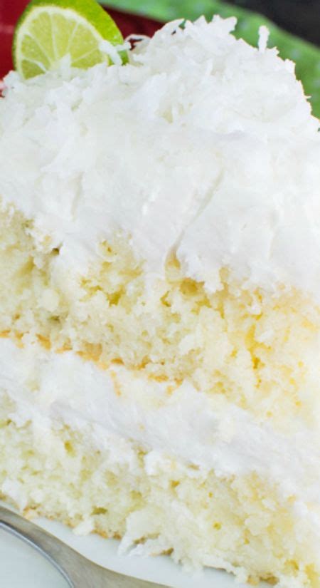 Coconut Key Lime Rum Cake ~ Fluffy Coconut Frosting And A Rum Butter