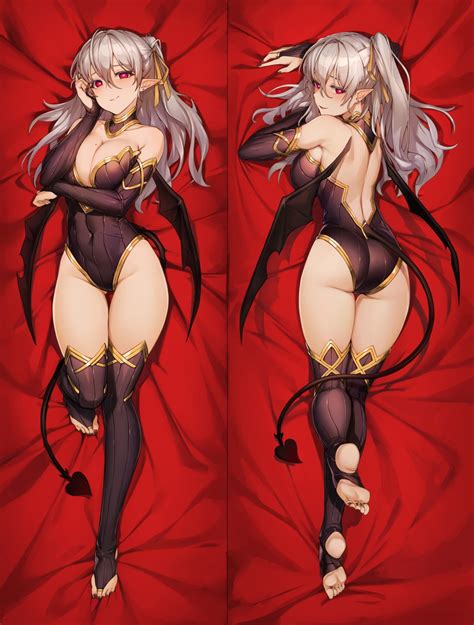 Peachpa Ass Breast Hold Dakimakura Leotard No Bra Pointy Ears Tail Thighhighs Wings