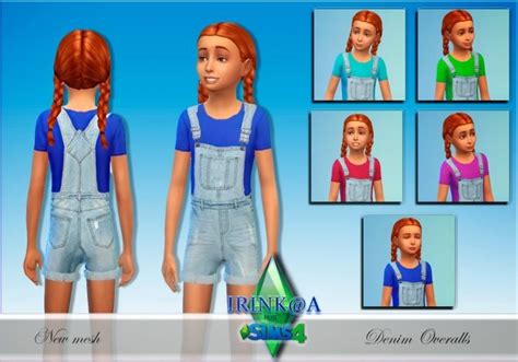 Child Denim Overalls At Irinka Sims 4 Updates Симс Одежда для