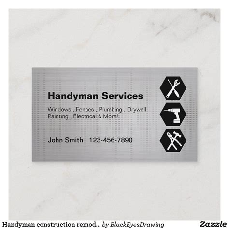 Home Improvement Business Cards Belvederephotography