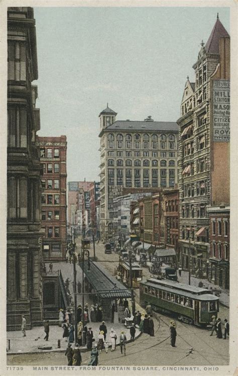 Old Time Cincy Downtown Cincinnati Circa 1900 Main Street From