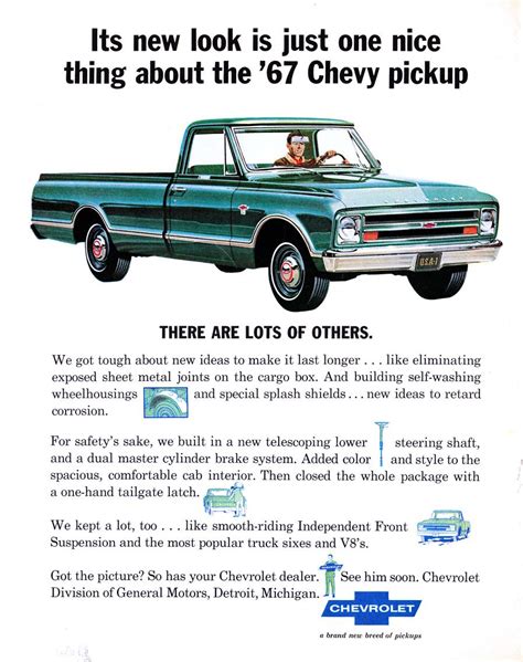 1967 Chevrolet Truck Ad 01 Chevygmc Truck Ads Pinterest