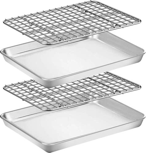 Amazon Com Baking Sheet With Rack Set 2 Pans 2 Racks Wildone