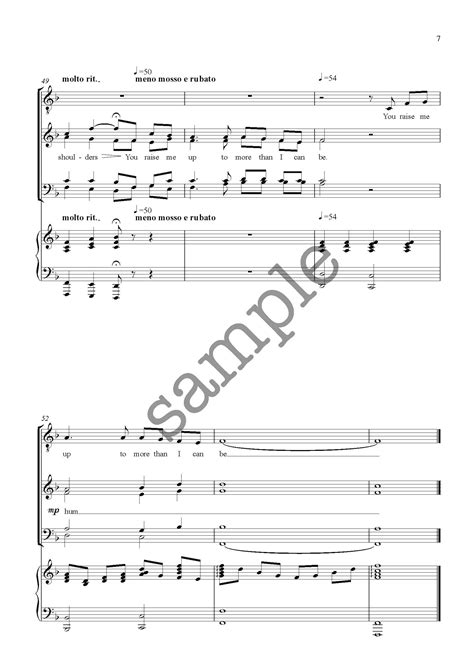 You Raise Me Up Satb Alan Simmons Music Choral Sheet Music For