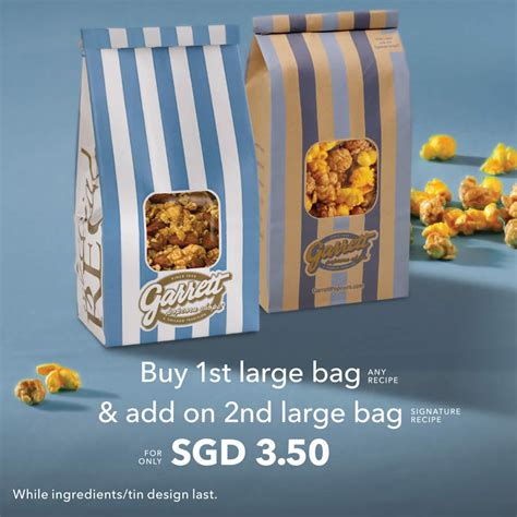 Garrett Popcorn Buy One Large Bag And Add On 2nd Large Bag For 350