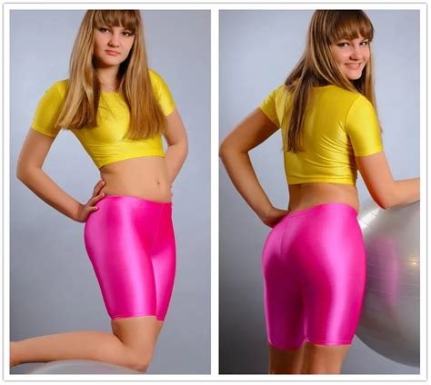 New Quality Shiny Lycra Yoga Shorts Rhythmic Shorts Spandex Dance Underwear Tight Knickers