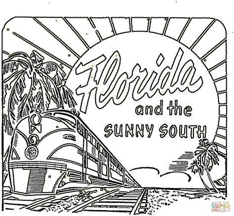 Florida's official flag was adopted in 1900. Florida Coloring Page - Coloring Home