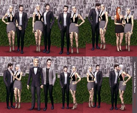 The Best Carpet Couple And Friends Poses Pack By Sim Ply Grey The Sims