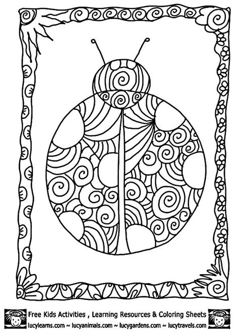 Ladybug | “ZENTANGLE” GARABATOS | Dibujos para colorear, Mandalas para