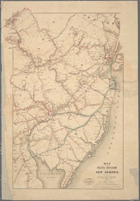 Map Of The Rail Roads Of New Jersey Nypl Digital Collections
