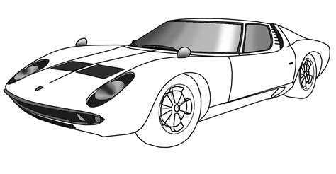 Lamborghini Miura Drawing