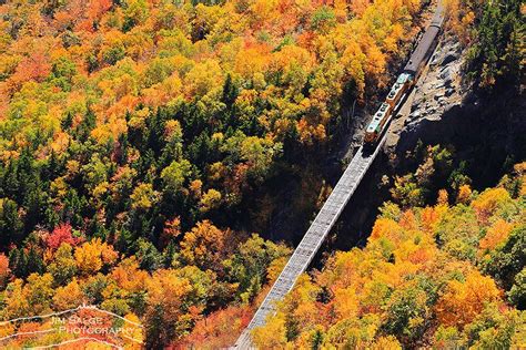 Train In Crawford Notch Jim Salge Photography New England Fall