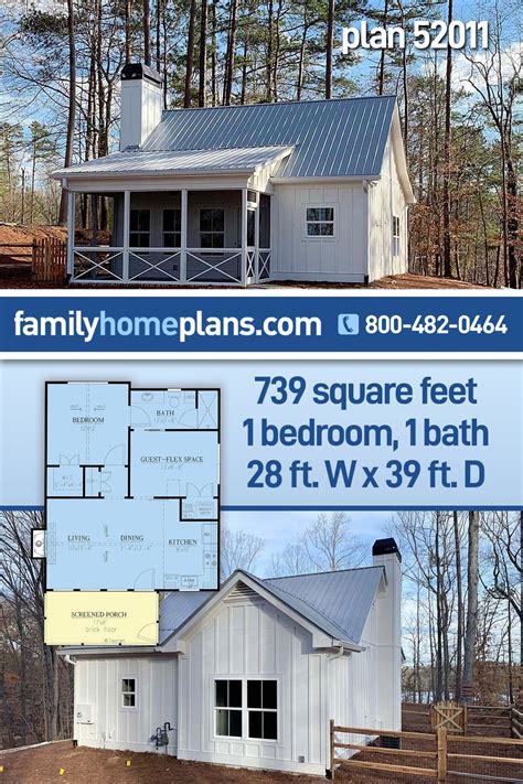 Plan 52011 Small Southern Cottage Home Plan Under 800 Sq Ft Great