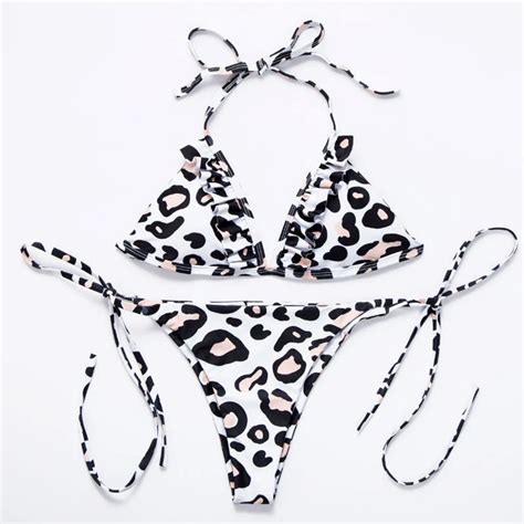 women swimwear hot bikini set push up padded bikini leopard print swimsuit bathing suit