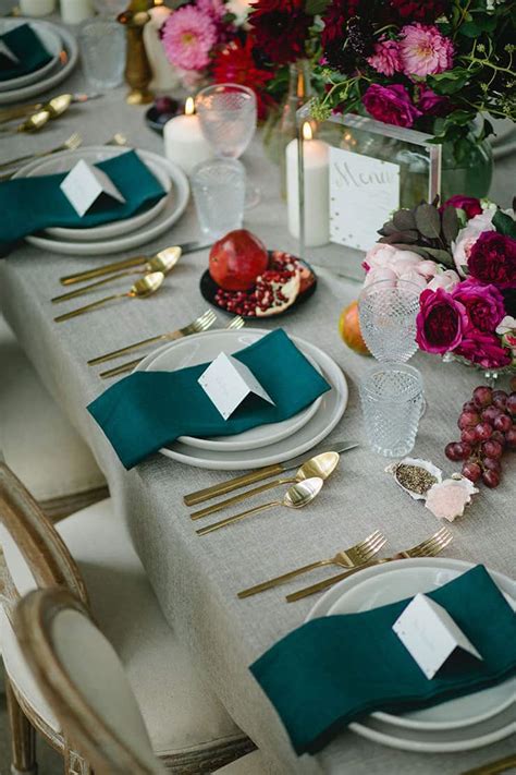 Black and gold table setting. 20 Wedding Reception Ideas That Will Wow Your Guests