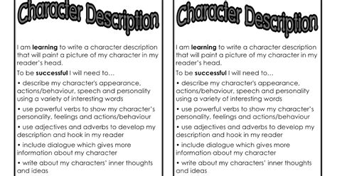 Classroom Treasures Character Descriptions