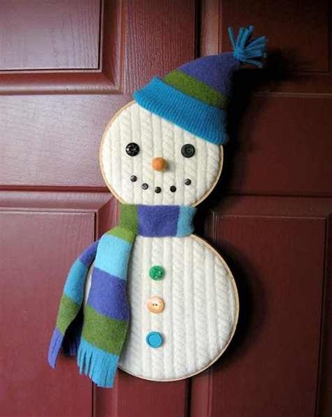 Felted Sweater Snowman With Images Christmas Crafts