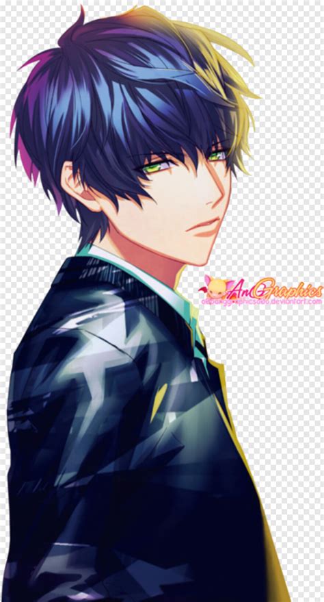 Anime character chewing bubble gum, anime, anime boy, black hair, human, cartoons png. Cute Anime Boy - Dynamic Chord Render, HD Png Download ...