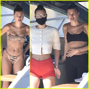 Hailey Bieber Bella Hadid Jet To Italy Enjoy A Yacht Day In Their
