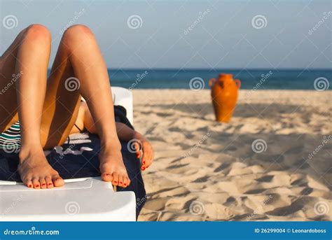 Beautiful Female Legs On The Beach Stock Images Image 26299004