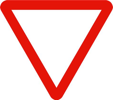 Give Way Yield Sign In Spain Clipart Free Download Transparent Png