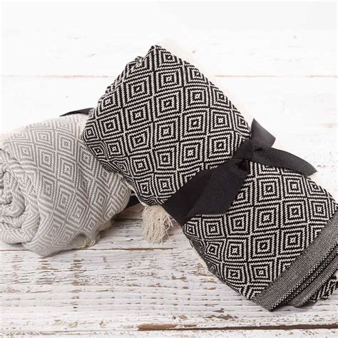 Find the perfect towel for 2021. Hammam Towel/ Bath Towel Black And White Geometric By ...