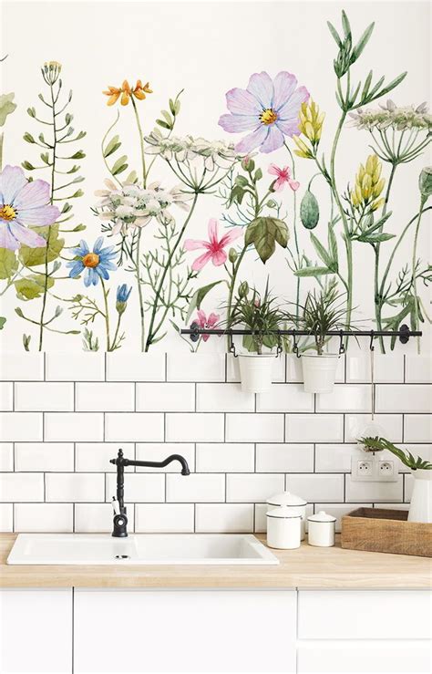 Transform Your Kitchen With This Beautiful Floral Wallpaper From Custom