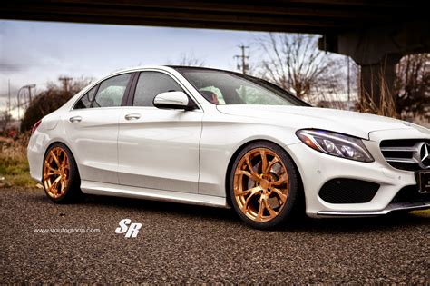 Mercedes Benz W205 C300 On Rich Gold Pur Rs04 Wheels Benztuning