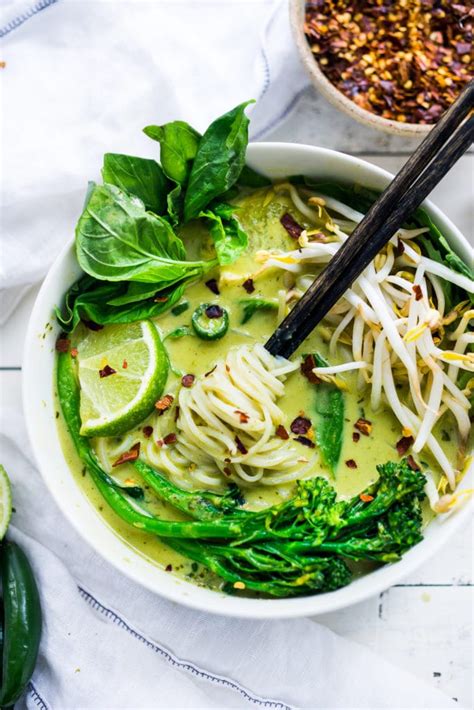 Thai Green Curry Noodle Soup Feasting At Home