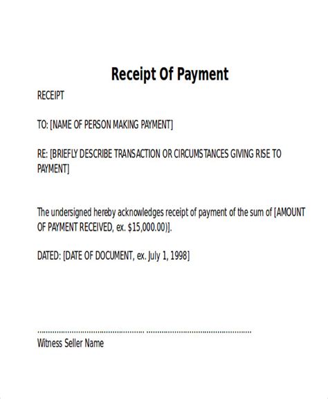A payment letter is a polite way of reminding your customer of their pending bill. FREE 11+ Receipt of Payment Letter Templates in PDF | MS Word | Apple Pages