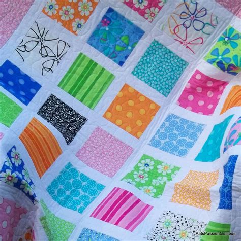 Bright Colors Quilt Lap Or Baby Quilt Patchwork Throw
