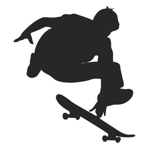 Skateboard Jumping Silhouette 1 Transparent Png And Svg Vector File