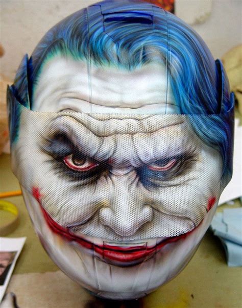 Because of safety concerns there are a few things to watch out for when painting helmets and we will be covering them at the start of the tutorial. Custom Painted Joker from Batman Helmet | Cool motorcycle ...