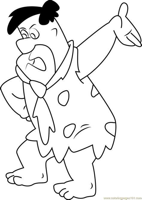 Fred Flintstone Coloring Page