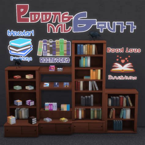 Books And Stuff Bookstore Set · Sims 4 Cc Objects