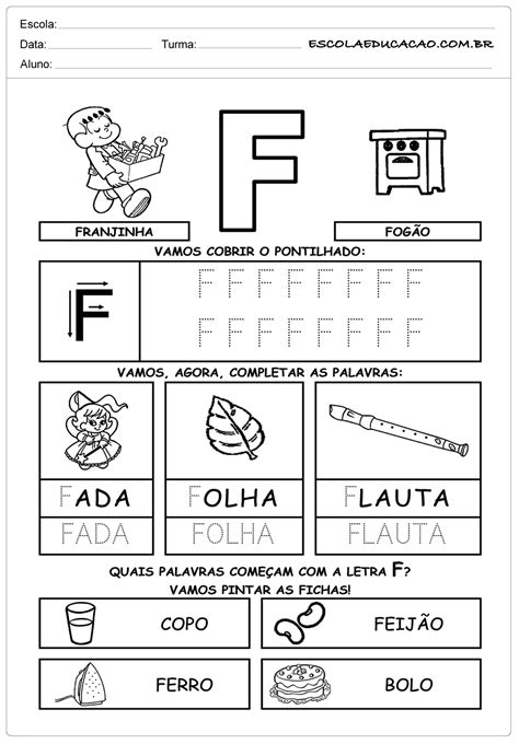Objetos Com A Letra F