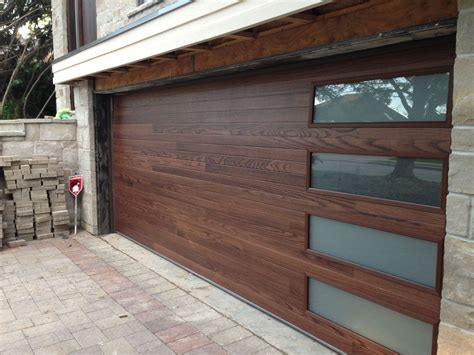 Unique Minimalist Modern Garage Doors Design With Wooden Material