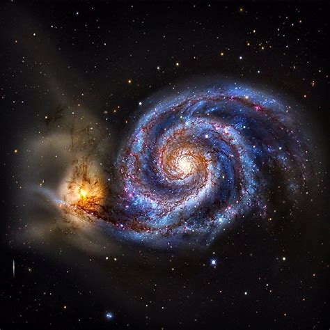 The Whirlpool Galaxy M51 Lies About 23 Million Light Years From Earth