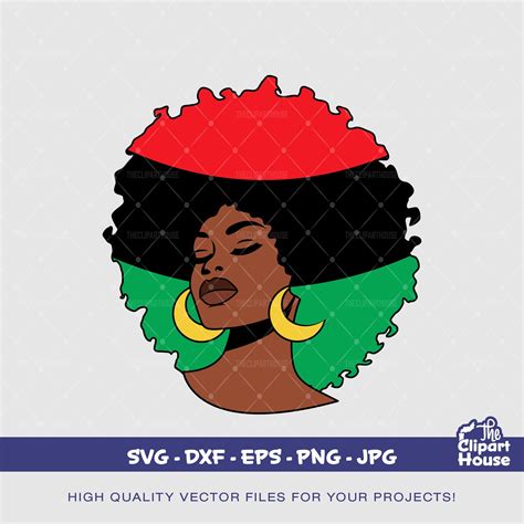 Juneteenth Afro Woman Digital SVG DXF EPS Png Etsy