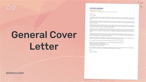 How To Create A General Cover Letter With Examples And Tips