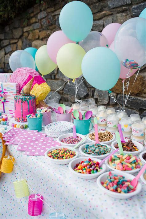 Cherries, nuts,and mini chocolate chips, or other cake decorations. Ice Cream Birthday Party Decorations | Cristin Cooper # ...