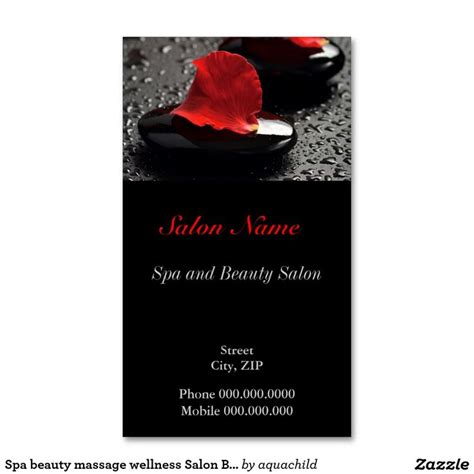 Spa Beauty Massage Wellness Salon Business Card Salon Business Cards Wellness Massage Spa